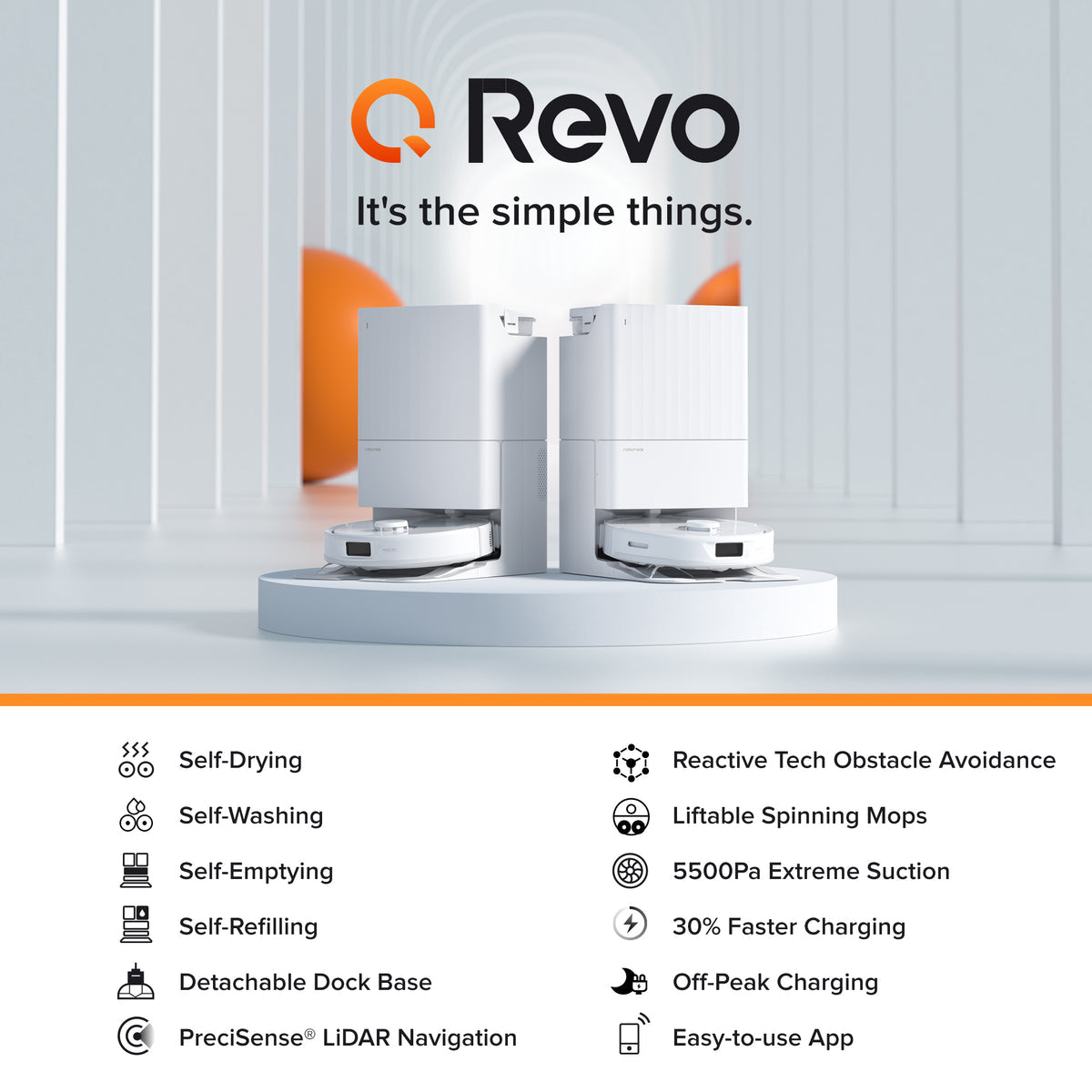Roborock Q Revo Robotic Vacuum with Multifunctional Dock