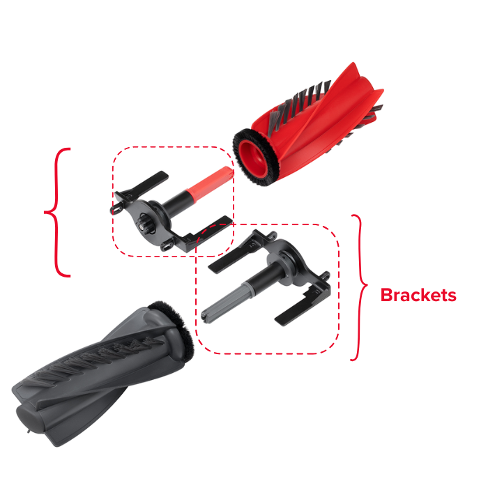 Roborock Rubber Main Brush with Robust Synthetic Bristles-Red & Gray