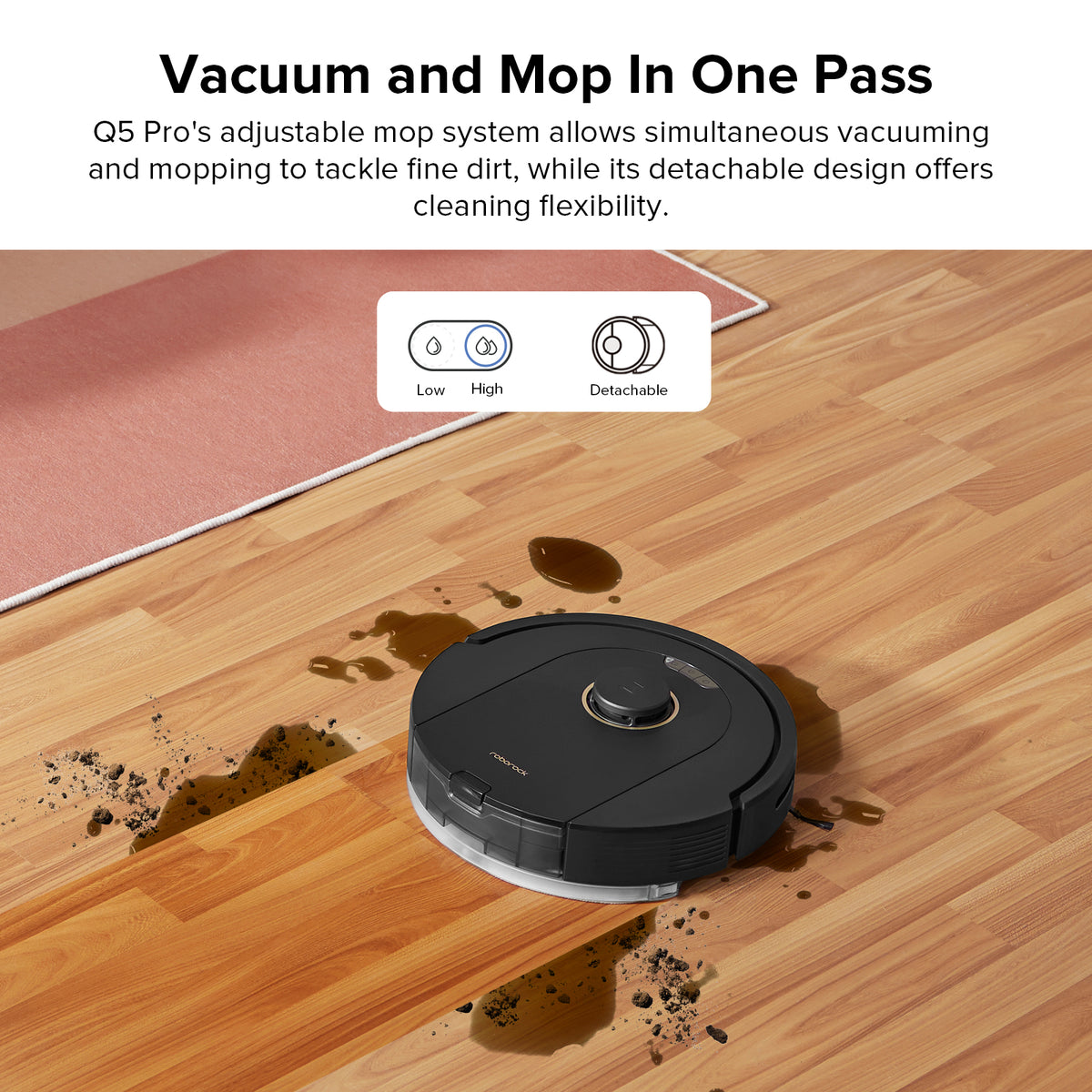 Roborock Q5 Pro+ Robot Vacuum and Mop with Auto-Empty Dock