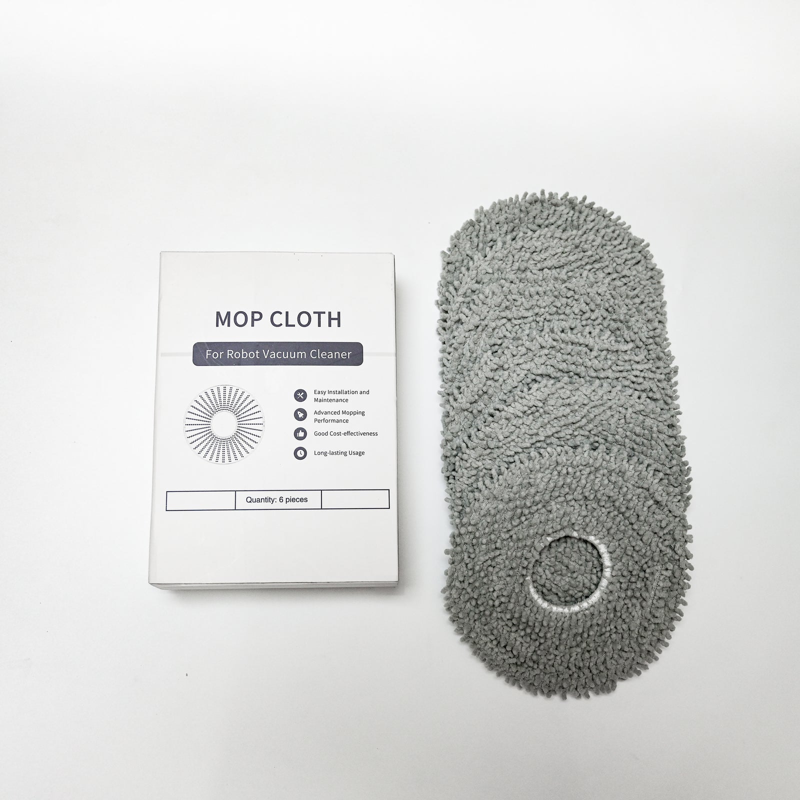 Rotating Mop Cloth (6pcs/Box) for Roborock Qrevo models (Q revo/Qrevo MaxV, Qrevo S, Qrevo Master)